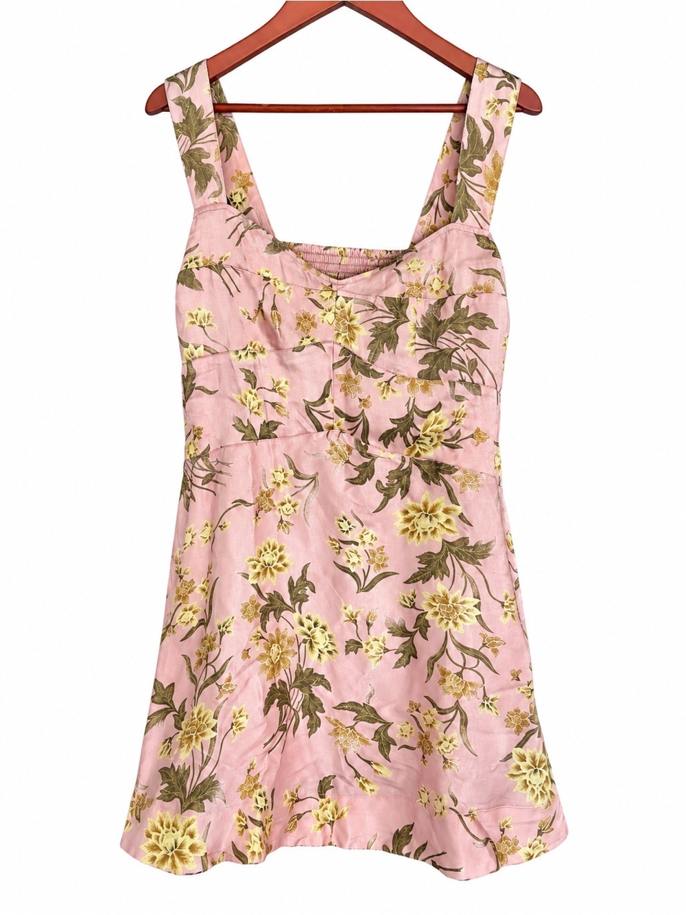 Maeve Anthropologie Jocelyn Slip Mini Dress Pink Floral Women's 1X NWT